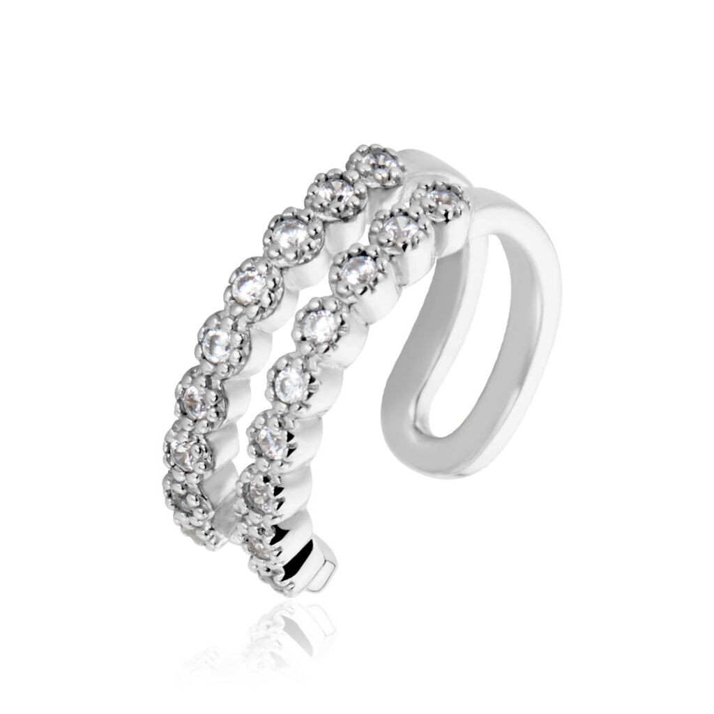 Bague D'oreille Unitaire Widar Argent Blanc Oxyde