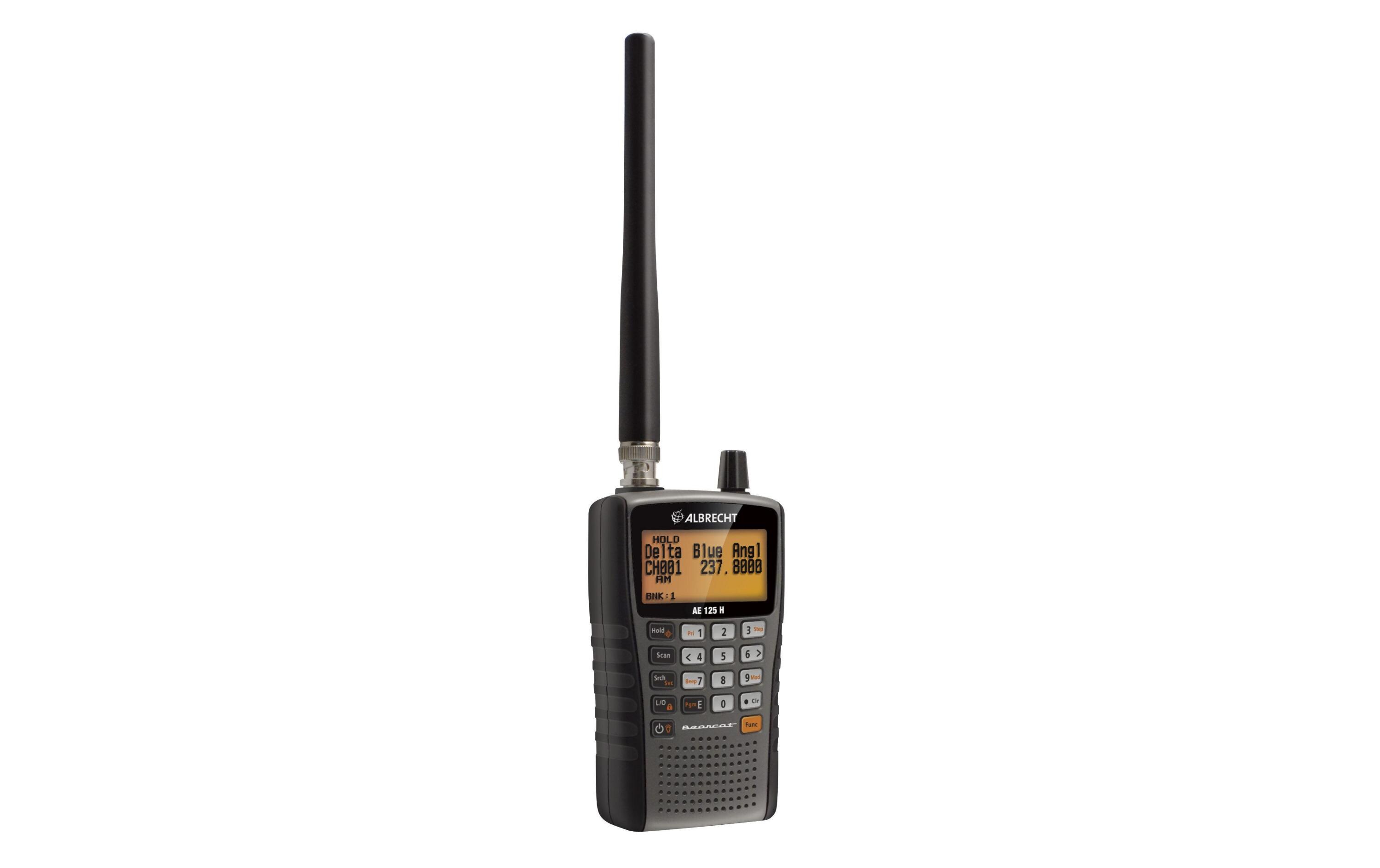Funkscanner AE125H<br>Funkscanner mit Gürtel-Clip, USB-Ladekabel und Akkus