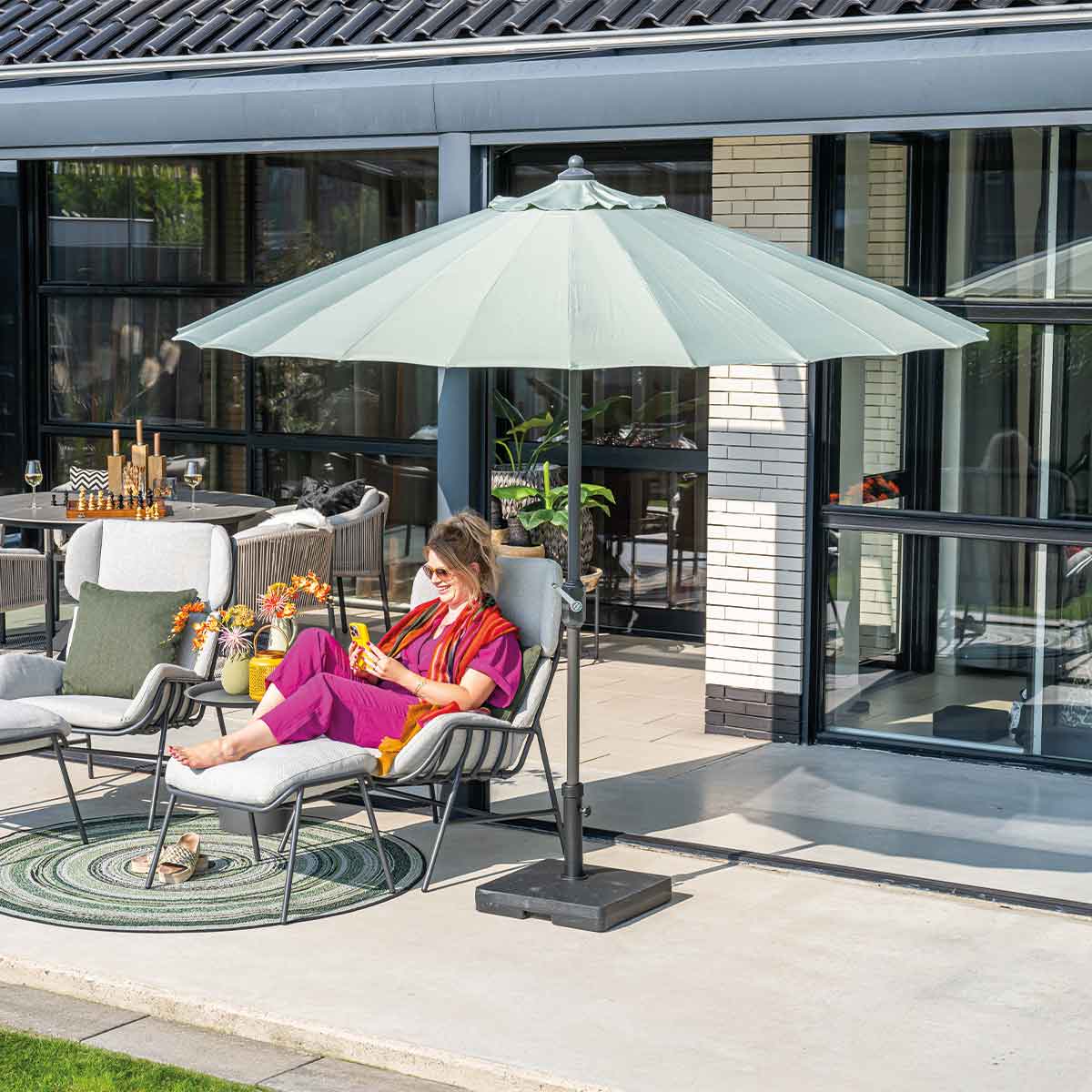 Garden Impressions Manilla Ø250 cm - olijf stokparasol