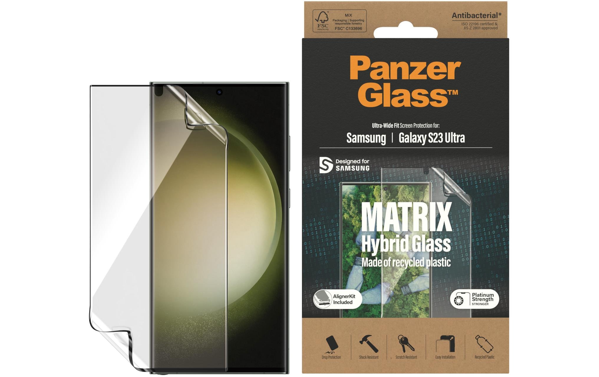 Displayschutz Ultra Wide Fit PET Galaxy S23 UltraDisplay-Schutzfolie für das Samsung Galaxy S23 Ultra mit Applicator