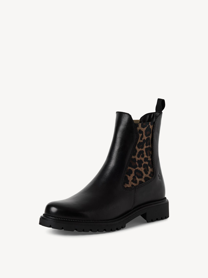 Leren Chelseaboot - zwart