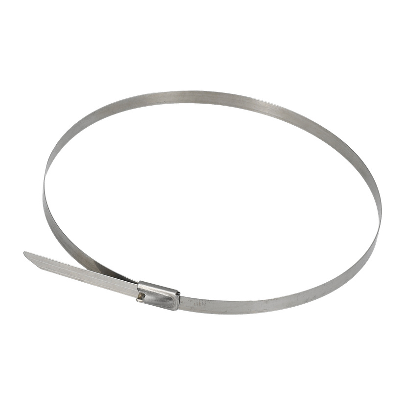 Buntebånd i rustfritt stål 5-pk 300x4,6 mm