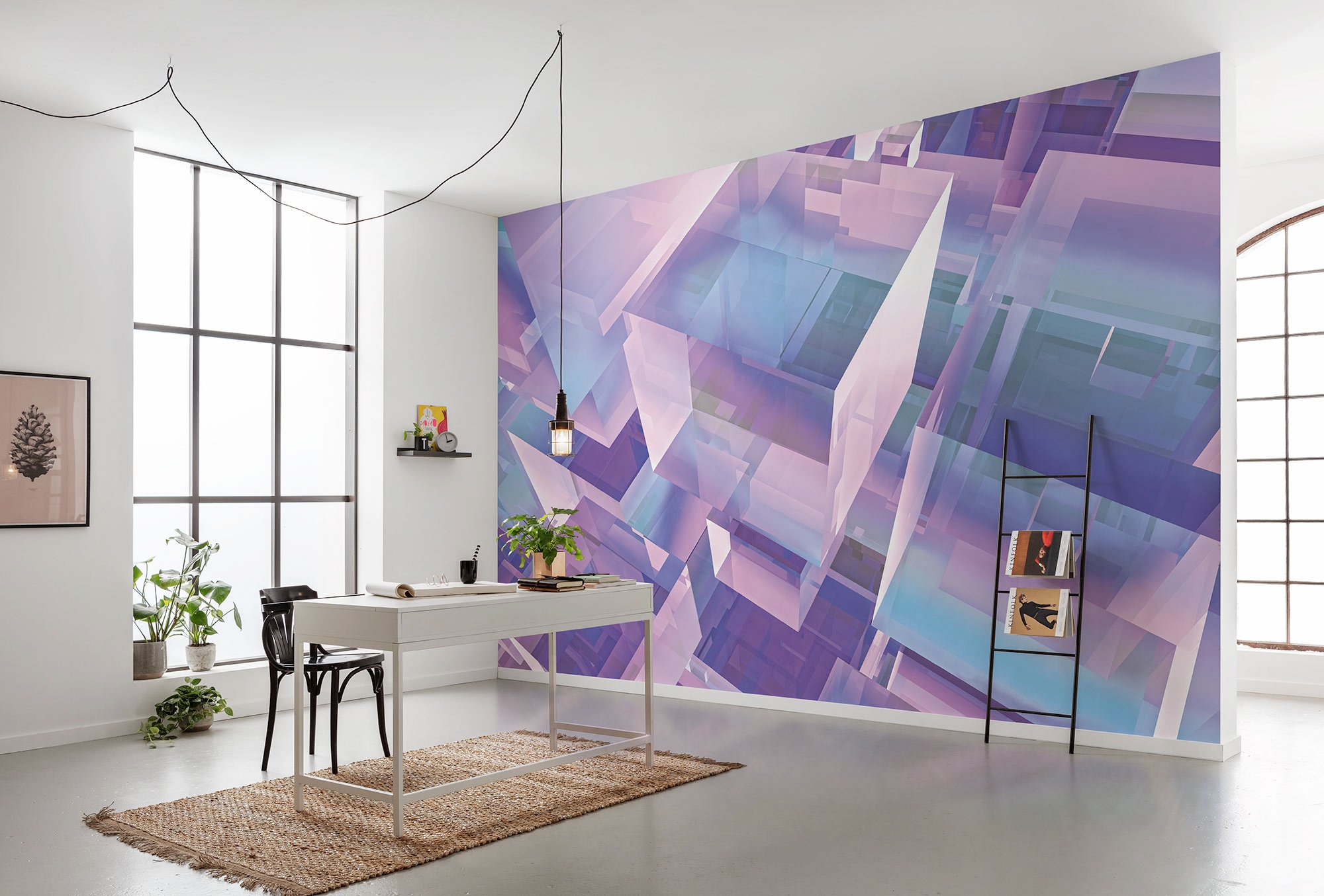 Komar Fototapete »Komar Vlies Fototapete - Holographicubical - Grösse 350 x 250 cm« bedruckt glatt