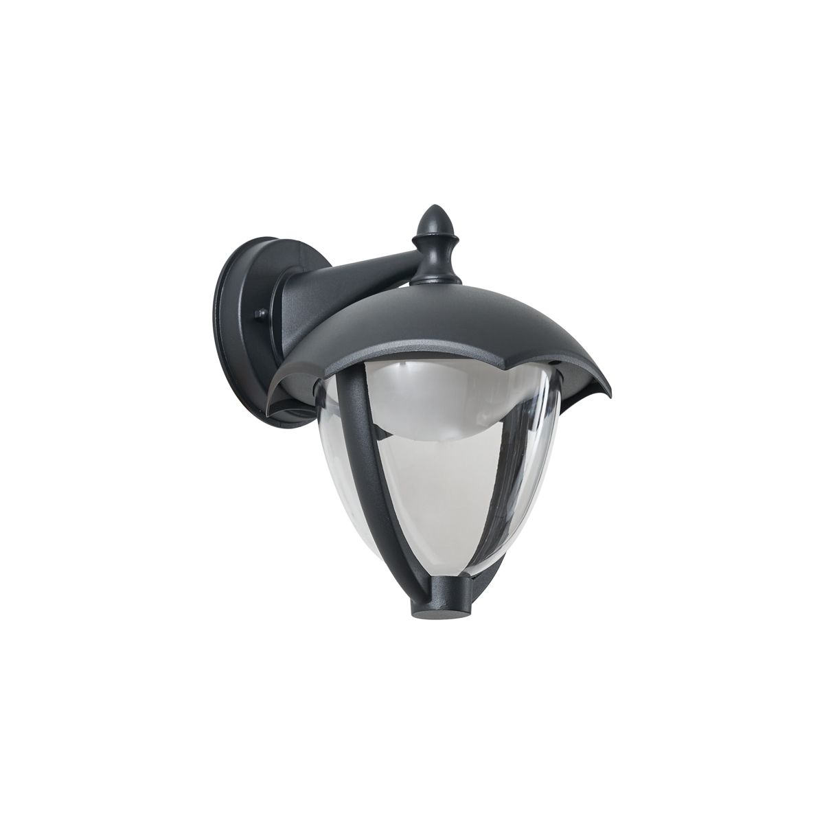 Smart buiten wandlamp zwart met helder glas incl. LED IP54 - Classica