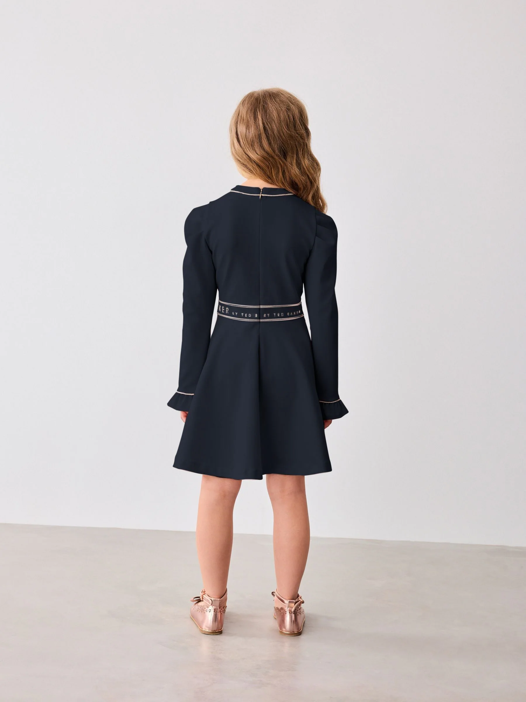 Marineblauw - Baker by Ted Baker - Ponté jurk