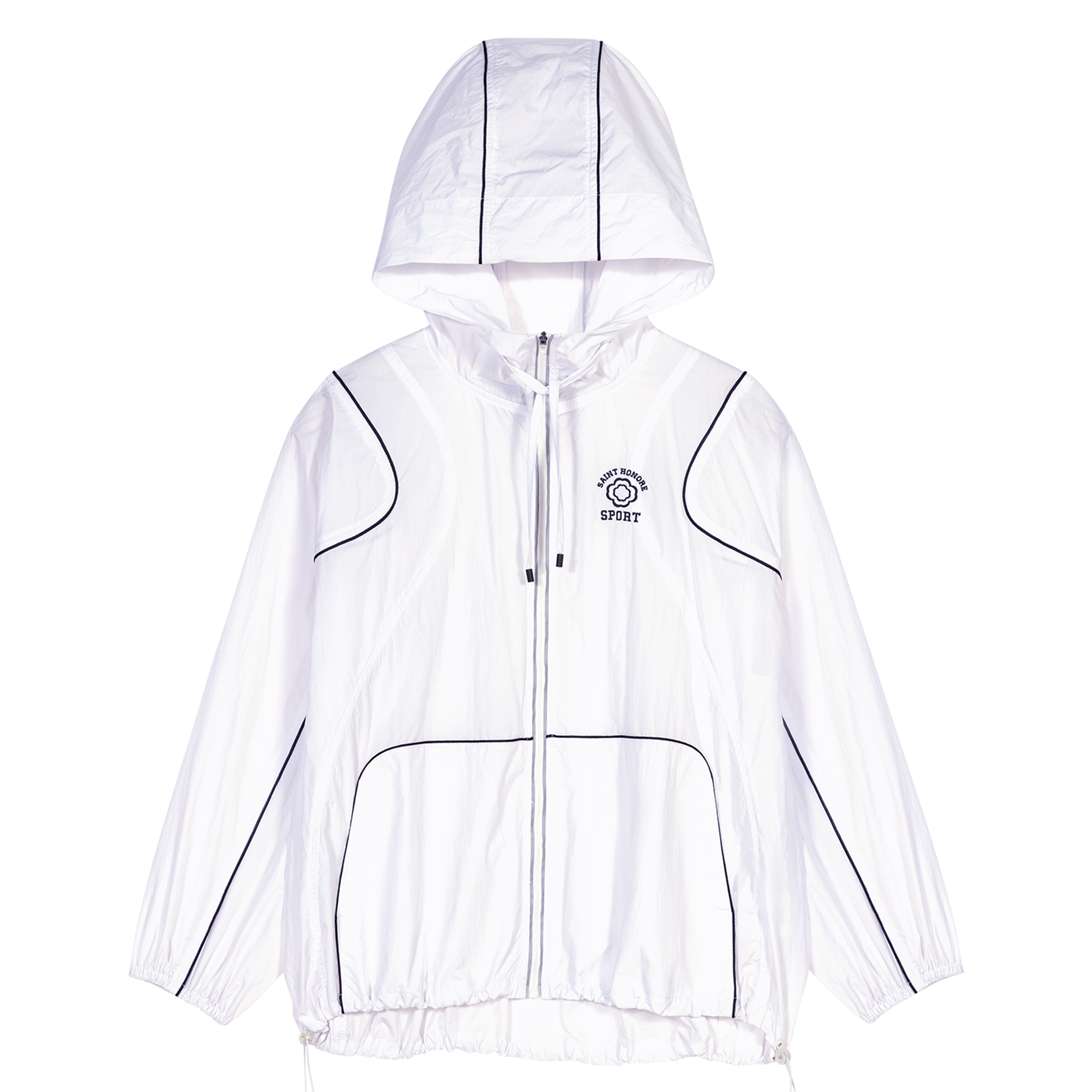 Coupe-vent à capuche | Blanc