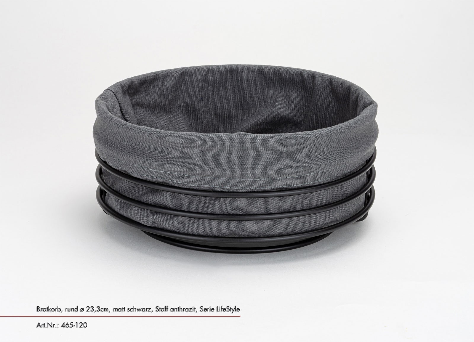 JUSTINUS Brotkorb LIFE S 23,5 cm schwarz