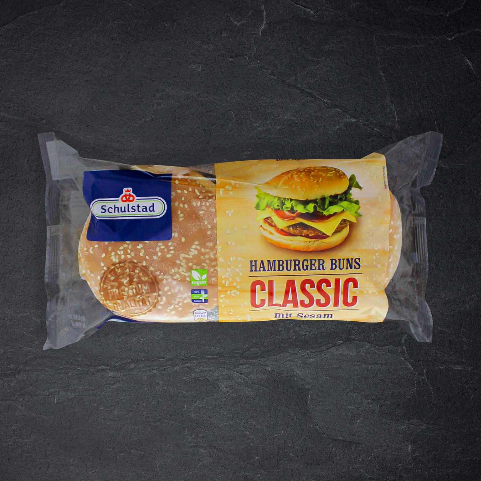 Burgerbrötchen Classic mit Sesam tiefgekühlt (4 Stück)
