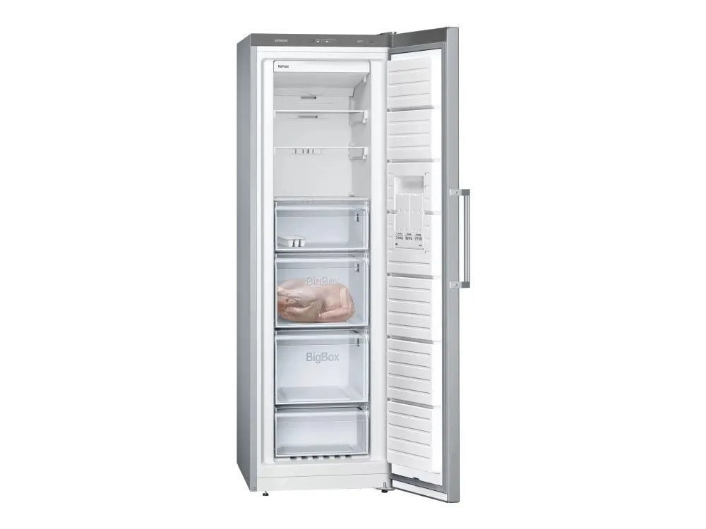 Siemens iQ300 GS36NVIEP - Fryser - stående - bredde: 60 cm - dybde: 65 cm - højde: 186 cm - 242 liter - Klasse E - inox-easyclean
