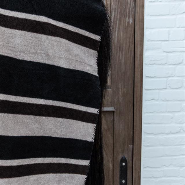 Zweetdeken Kentucky Heavy Fleece Square Stripes Bruin-lichtbruin