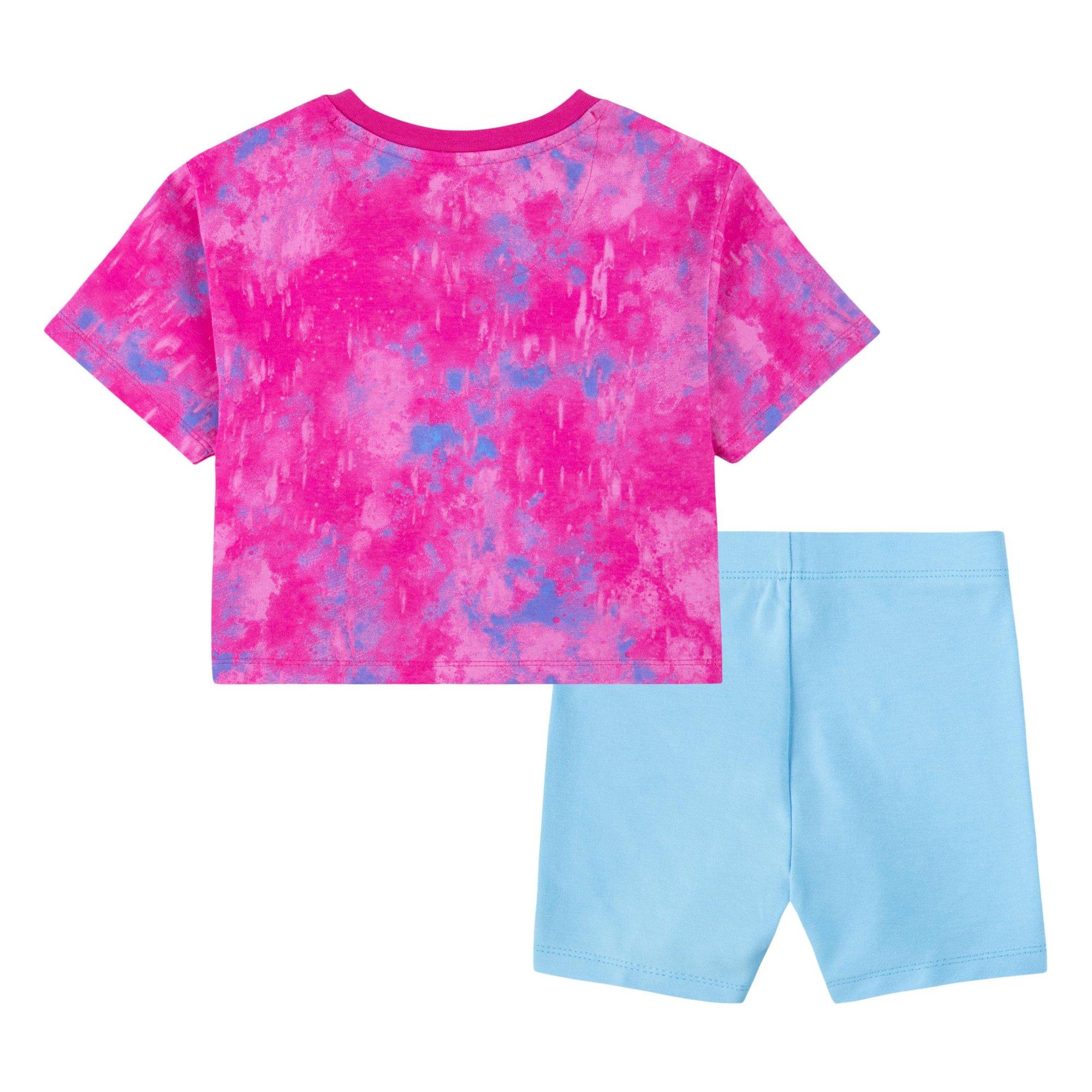 Nike AOP Boxy T Shirt And Bike Shorts Infant