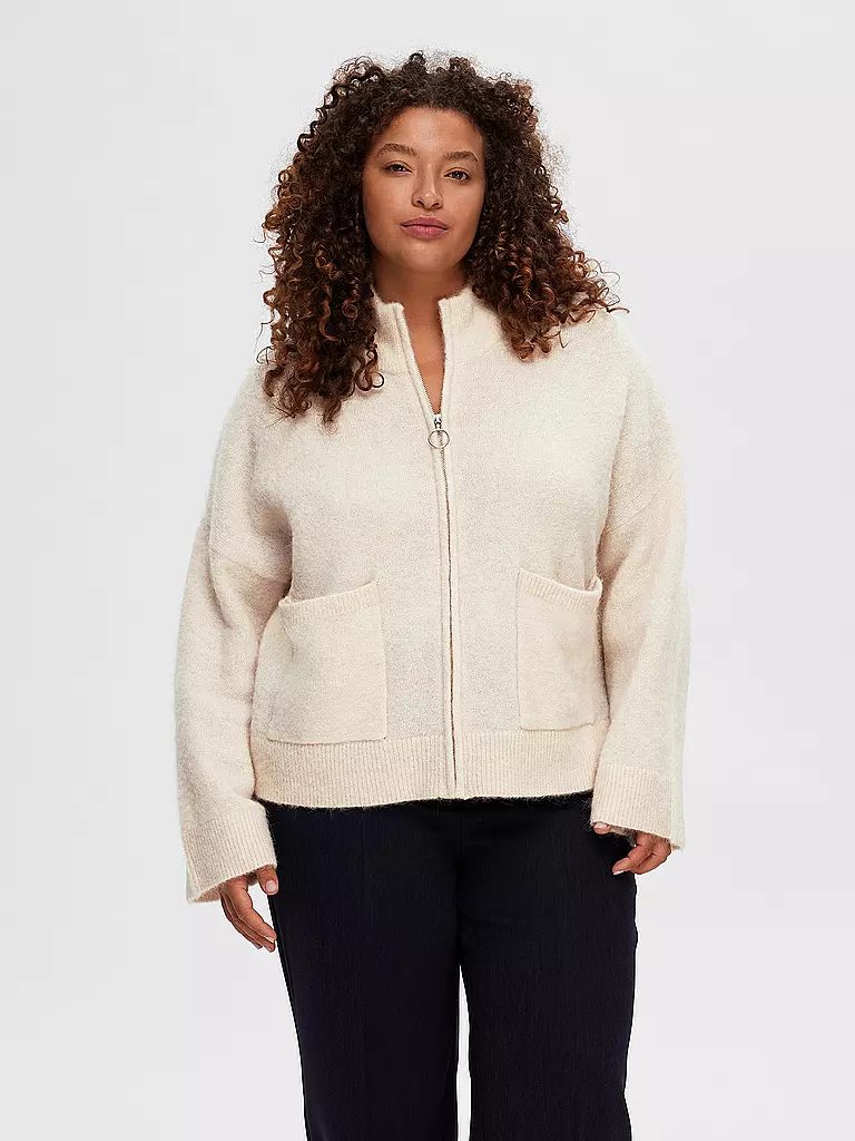 SELECTED FEMME Strickjacke SLFSIA  creme