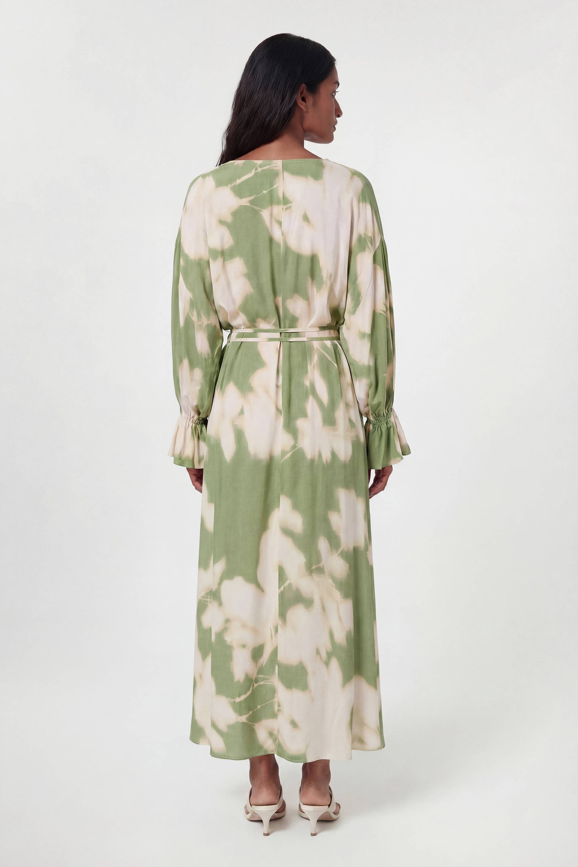 KarenMillen Robe Midi En Viscose Tissée Imprimée À Col Drapé