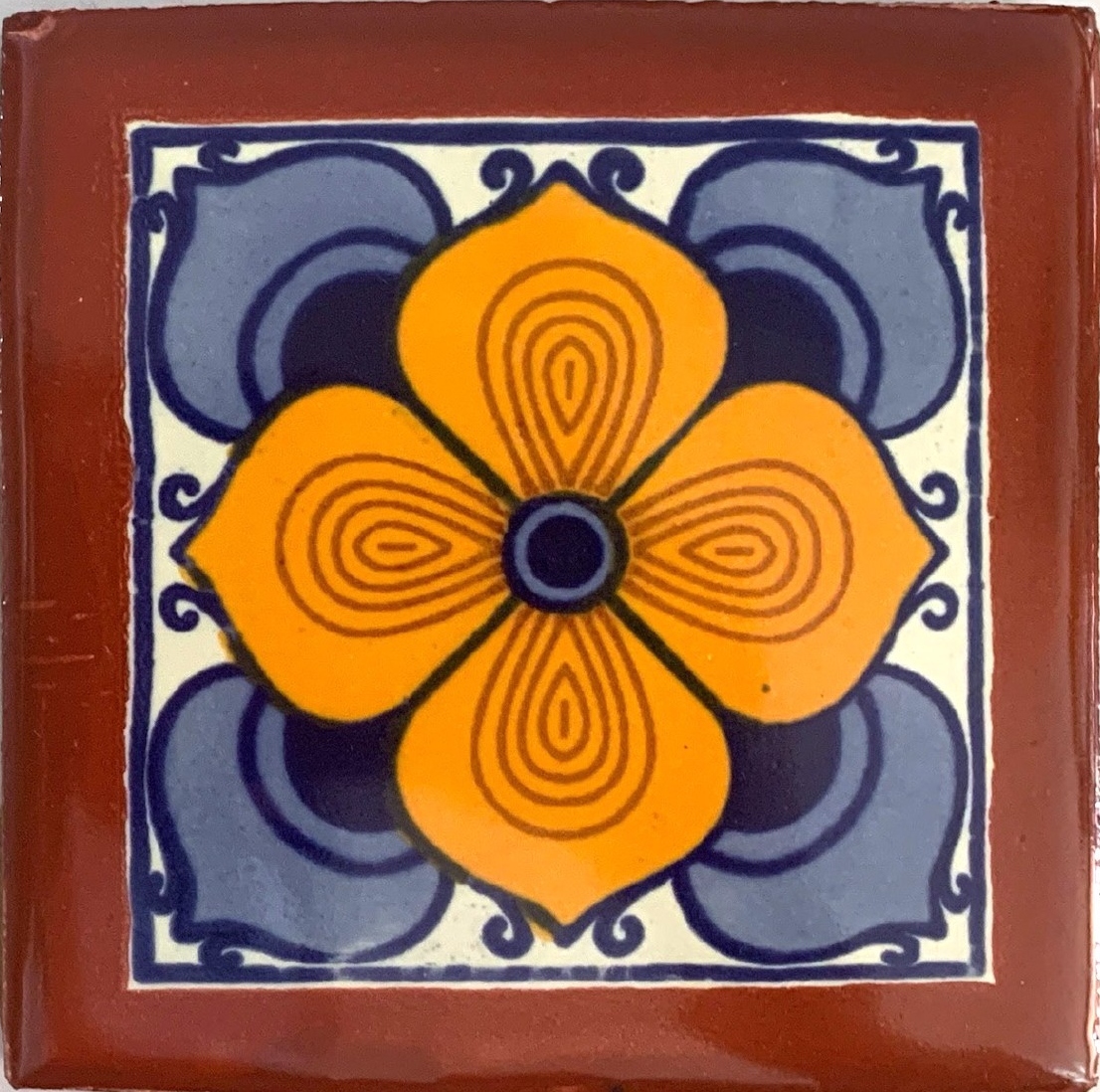 Kachel 'Morelia', multicolor, T 10 cm, B 10 cm, H 0,5 cm von fischer's lagerhaus