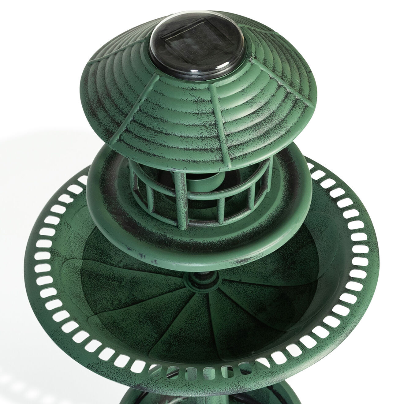 Pratik Garden Mangeoire LED à oiseaux solaire verte - D.43.4x93.8 cm