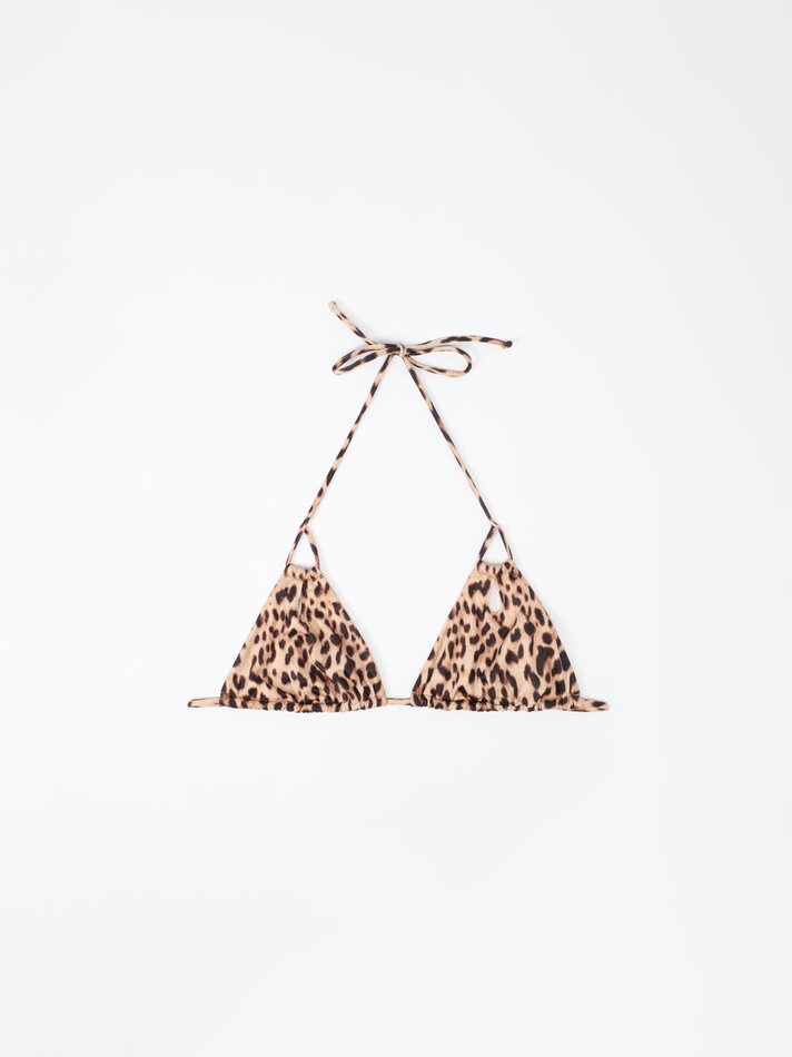 Top de biquíni - Estampa de leopardo