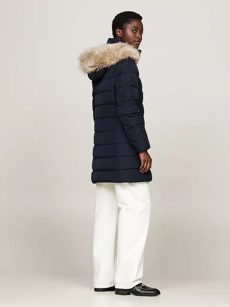 TOMMY HILFIGER Daunensteppmantel dunkelblau