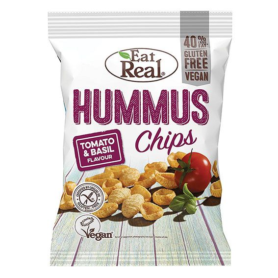 Eat Real Hummus Chips Tomato & Basil