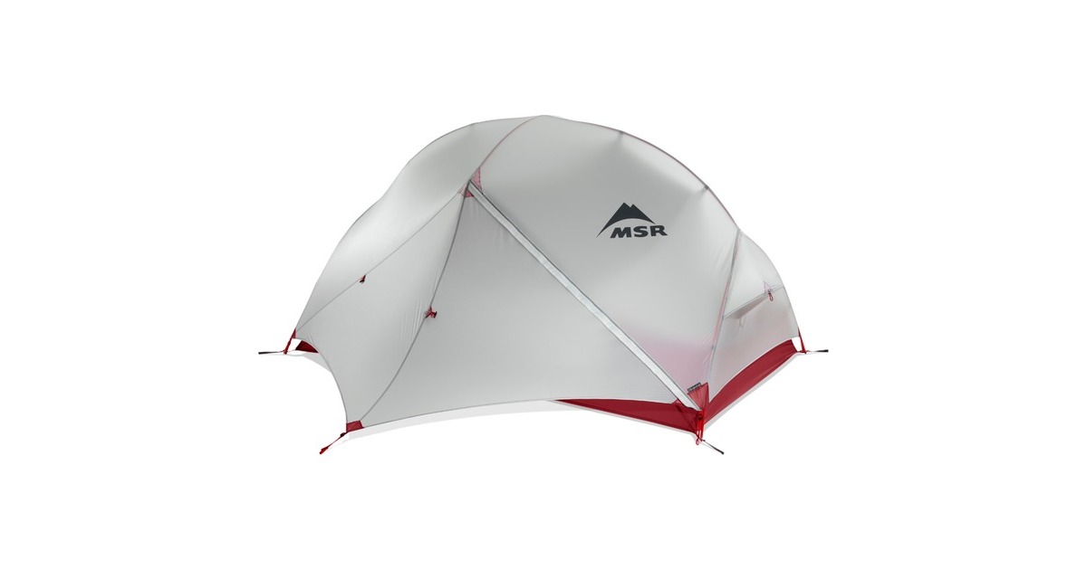 MSRHubba Hubba NX 2-Person Backpacking Tent  (Lichtgrijs/rood)