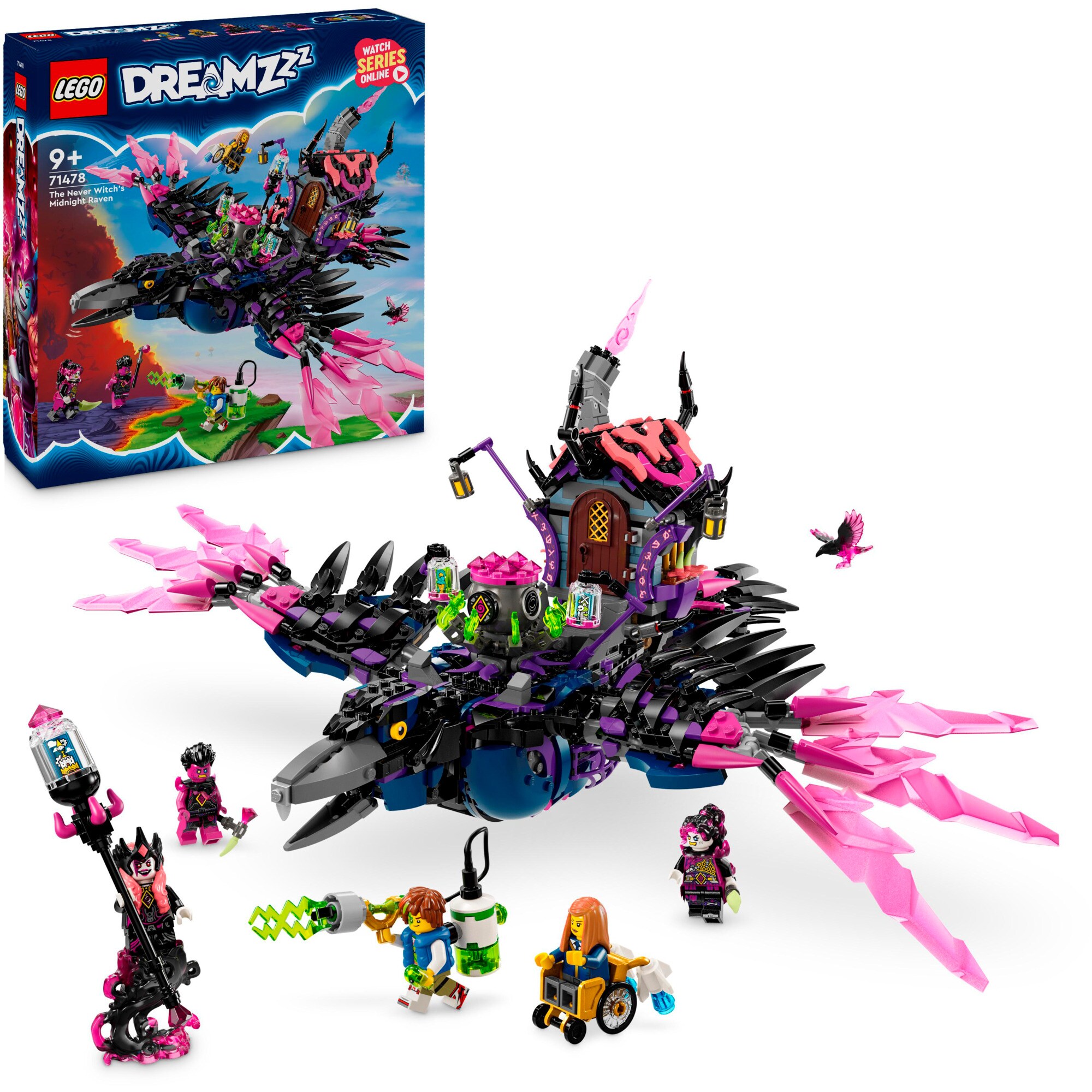 LEGO Konstruktionsspielzeug DREAMZzz Der Mitternachtsrabe der Nimmerhexe