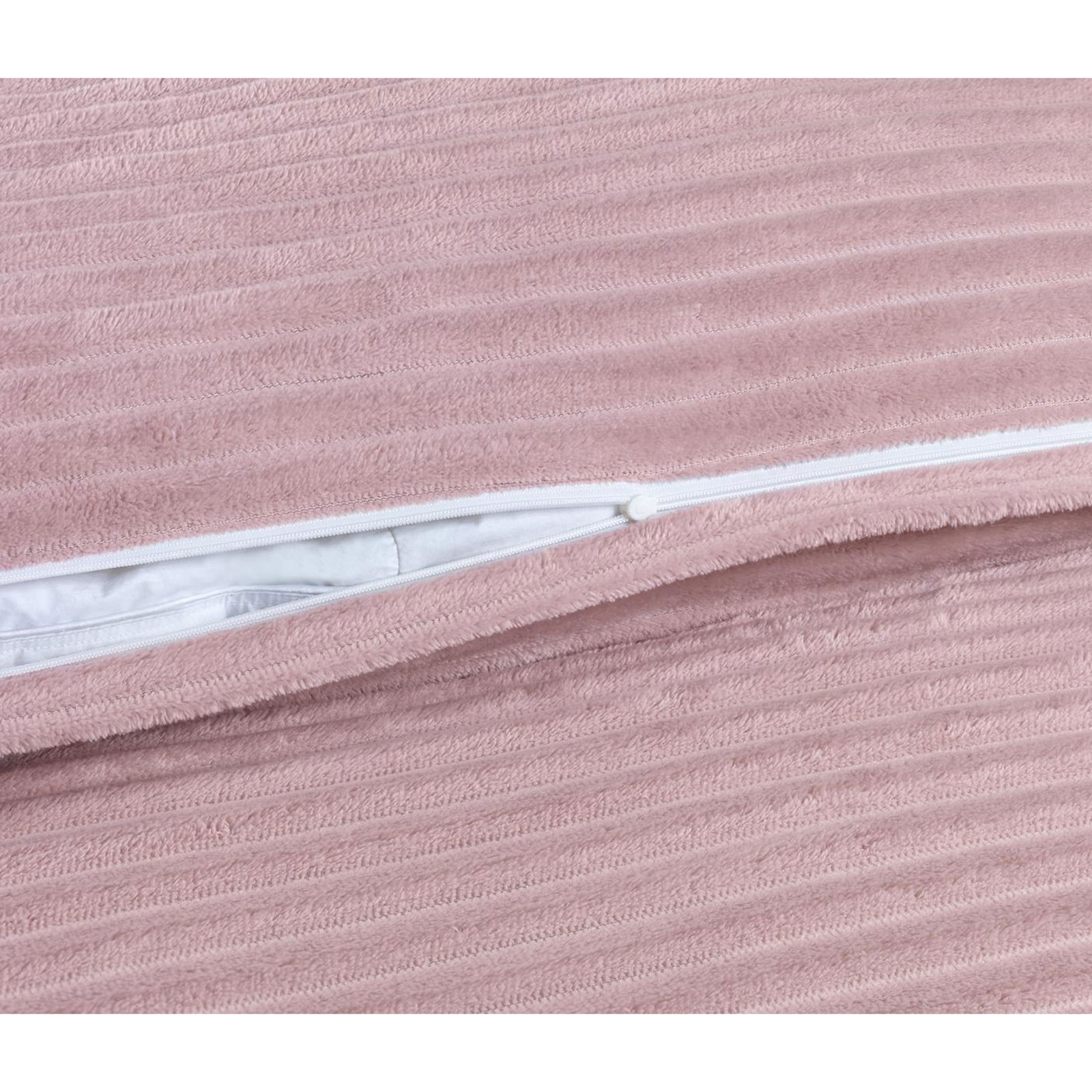 Microfaser-Bettwäsche - rosa - Cashmere-Cord-Look - 135x200 cm