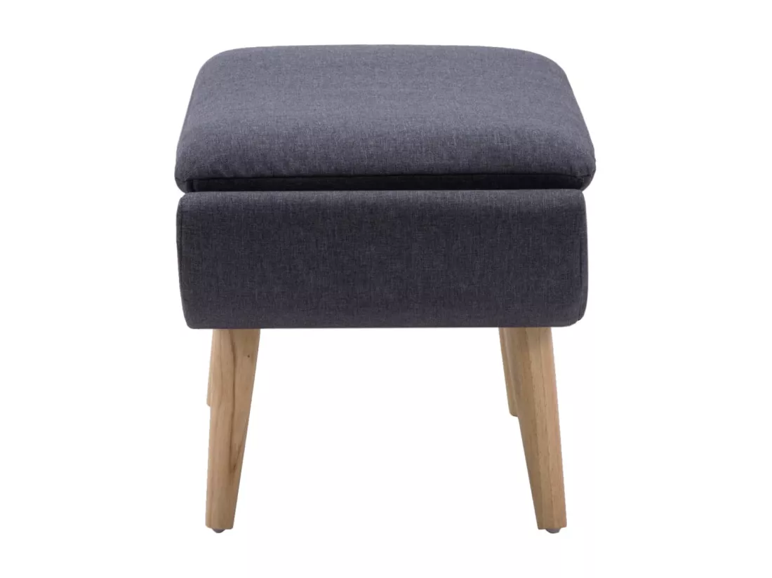 Repose-pied Tapisserie en tissu 73 x 43 x 42 cm Gris foncé