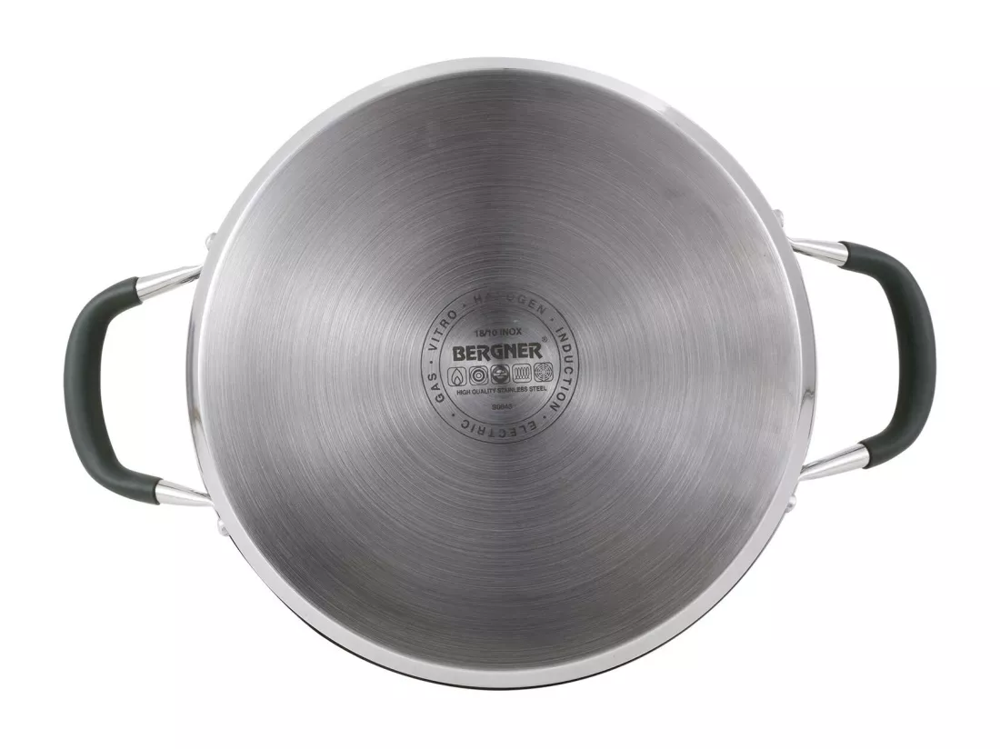 Marmite Ø28x16,5cm 9,5Len MIDNIGHT inox avec couvercle Bergner