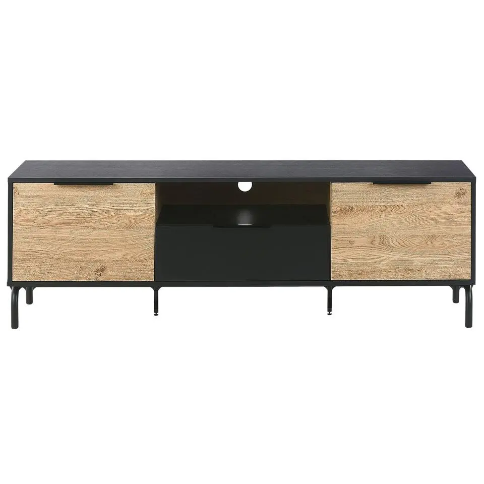 ARKLEY - TV-meubel - Zwart - Vezelplaat
