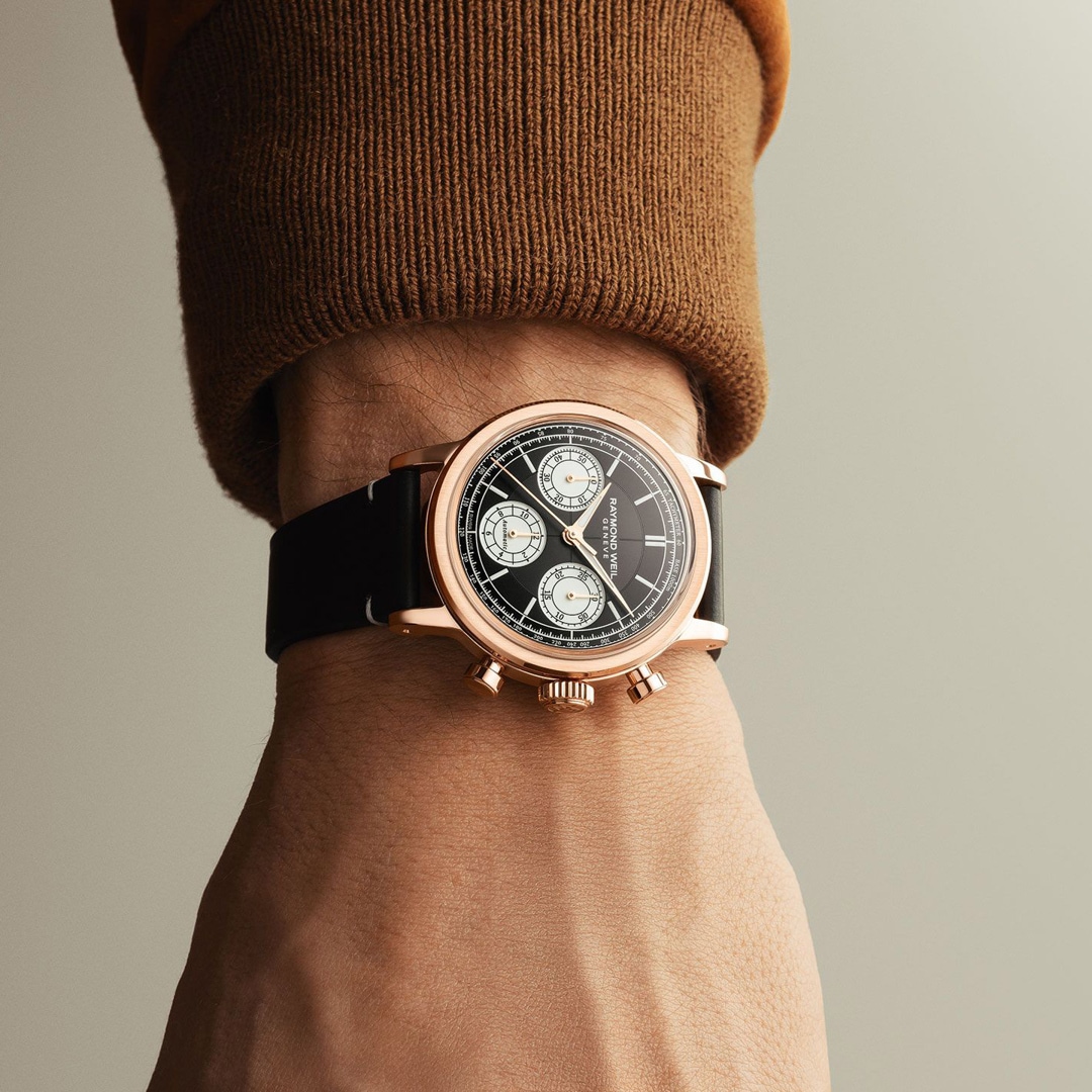 Raymond Weil Millesime Chronograph Schwarz / Rosé Ø 39.5mm