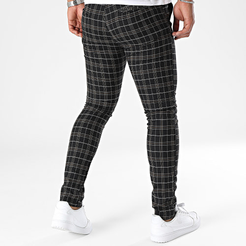 Pantalon A Carreaux Noir