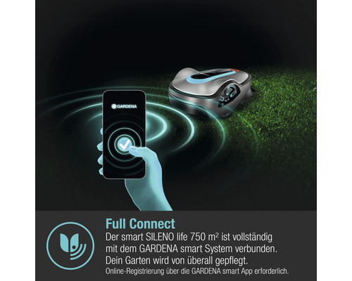 GARDENA smart SILENO life 750 m² robotmaaierset met LONA-functie - Compatibel met SMART HOME van hornbach