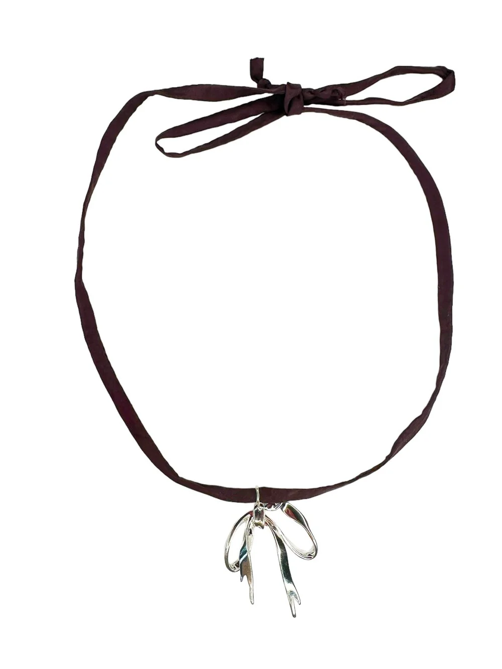 Pico  Ribbon String halskæde - Aubergine