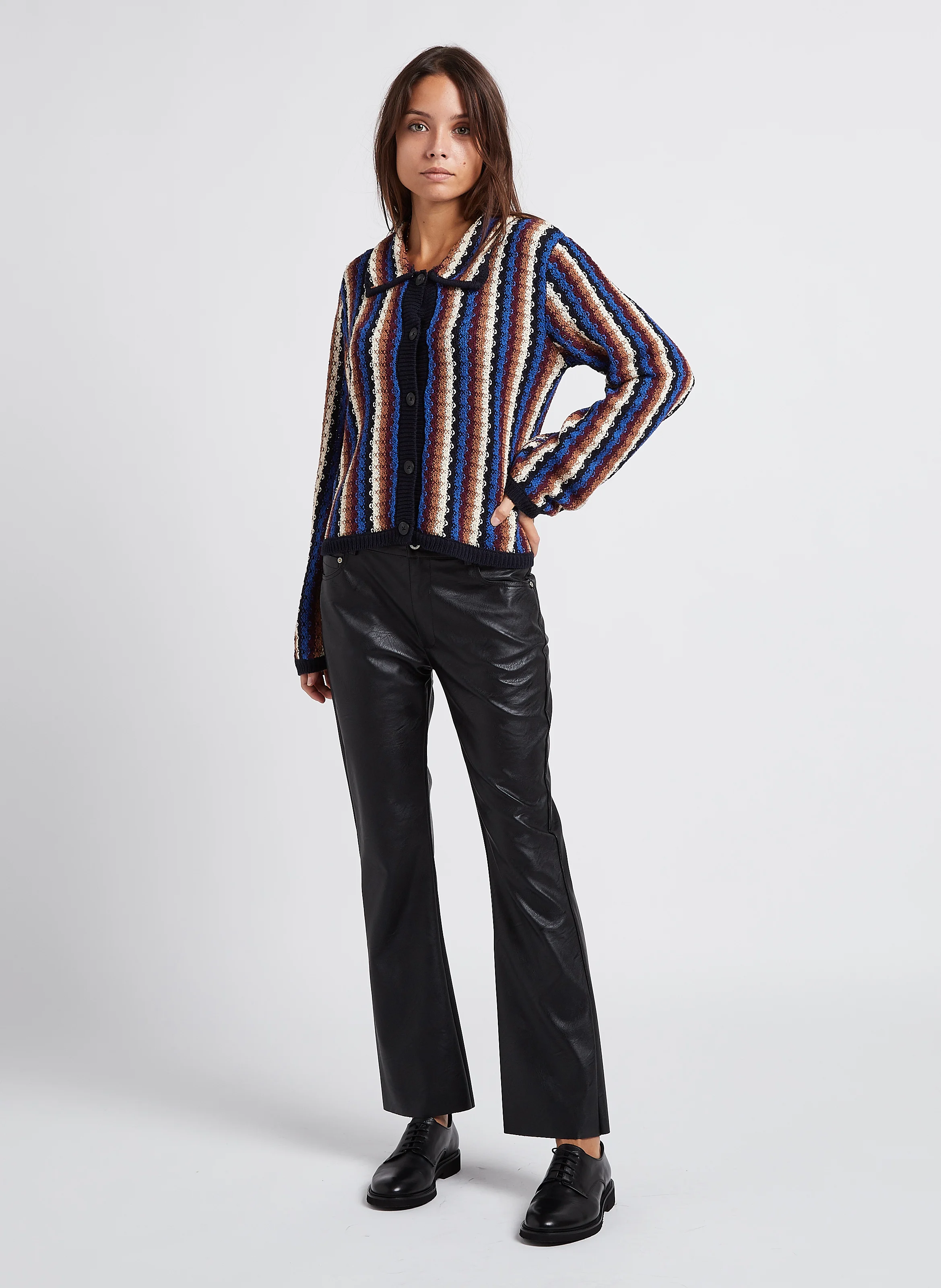 Pantalon flare taille normale | Noir