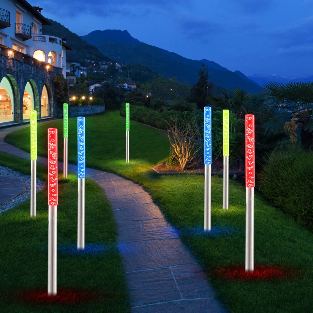4er Set LED Solarleuchten für den Außenbereich mit Farbwechsler