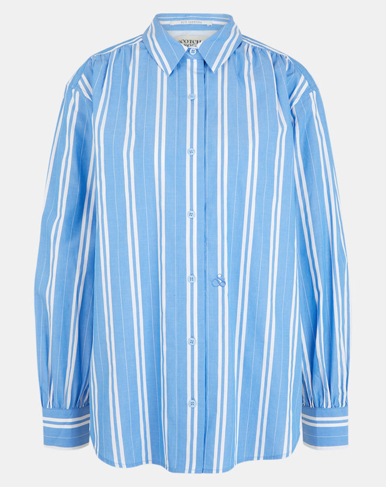 Scotch & Soda Chemise ample à rayures bleu/blanc