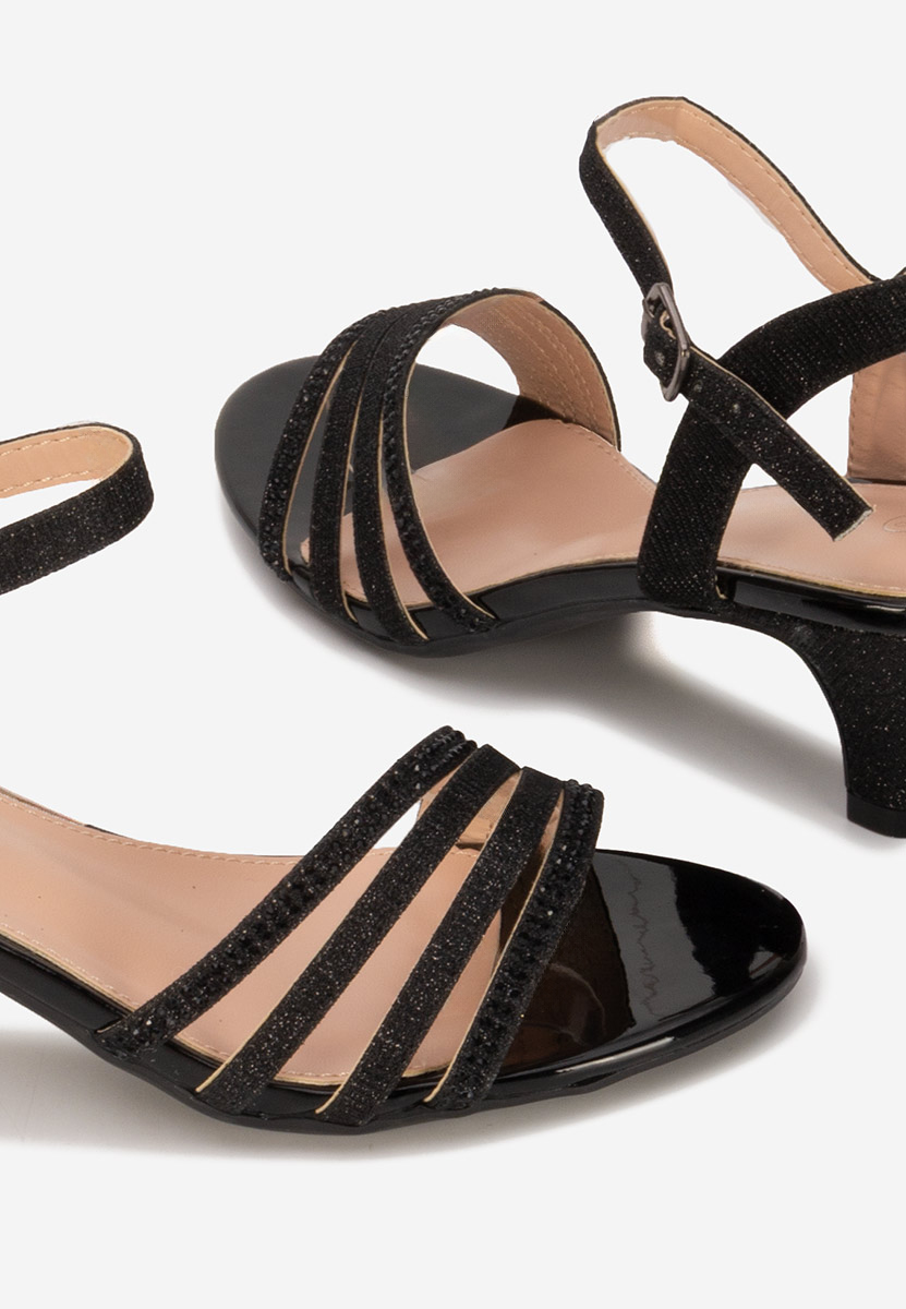 Sandales à petit talon noires Dennisa
