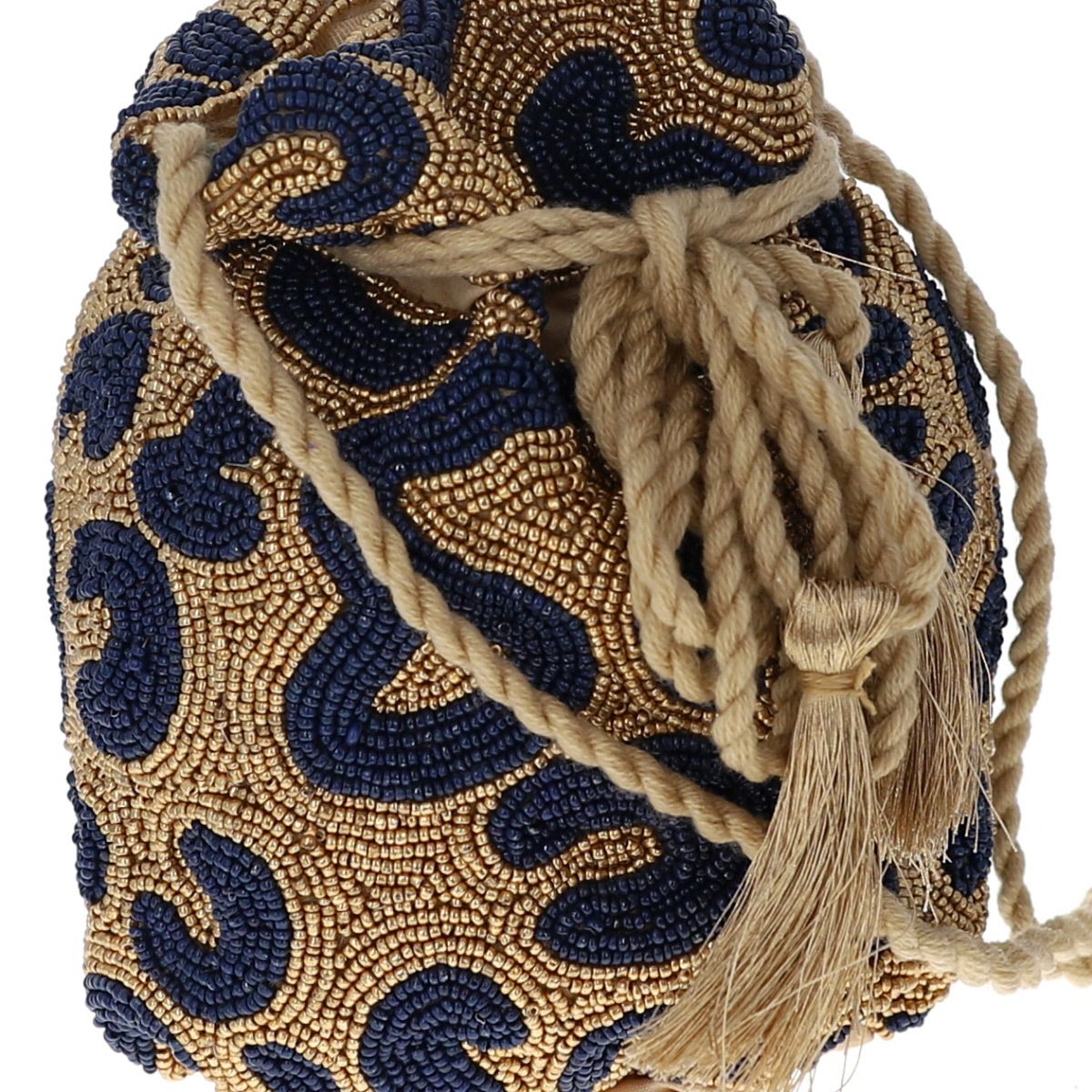 Sac bourse à perles Léopard doré Pondie Chérie