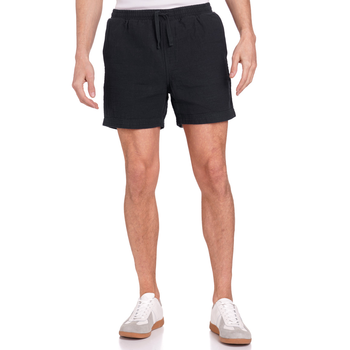 Jonas Nielsen Herren Musselin-Shorts mit Elastikbund dunkelblau