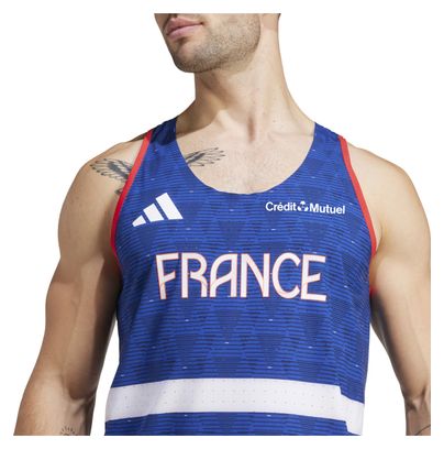 Débardeur adidas Performance Adizero Team France Bleu Homme