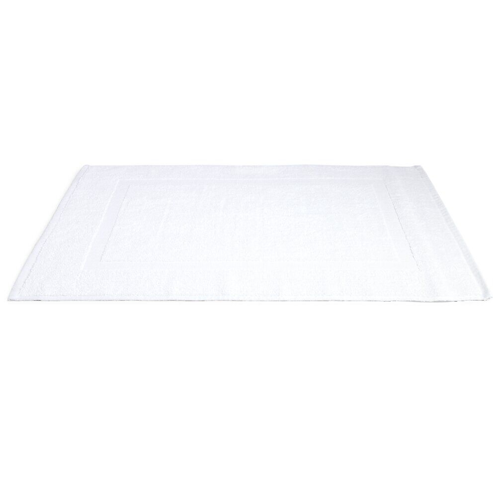 Tapis salle de bain coton blanc 70x40 cm