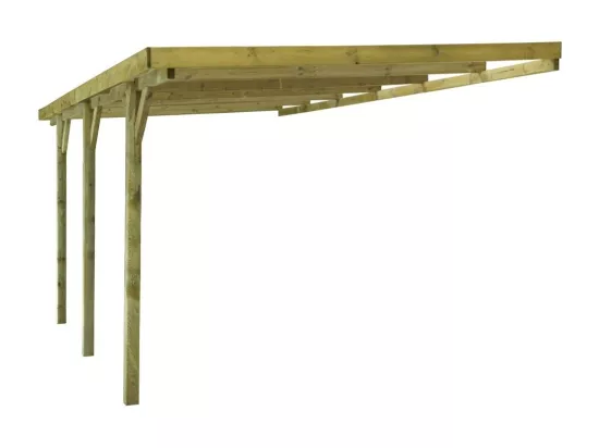 Carport, abri de voiture 3x5,24 m - 15 m2 - adossé  - CAR6 - ALTANKA