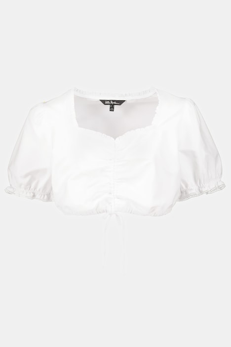 Dirndlbluse, Herzausschnitt, Rüschen, Halbarm