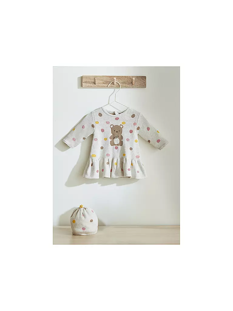 MAYORAL Baby Set Mütze mit Kleid  beige