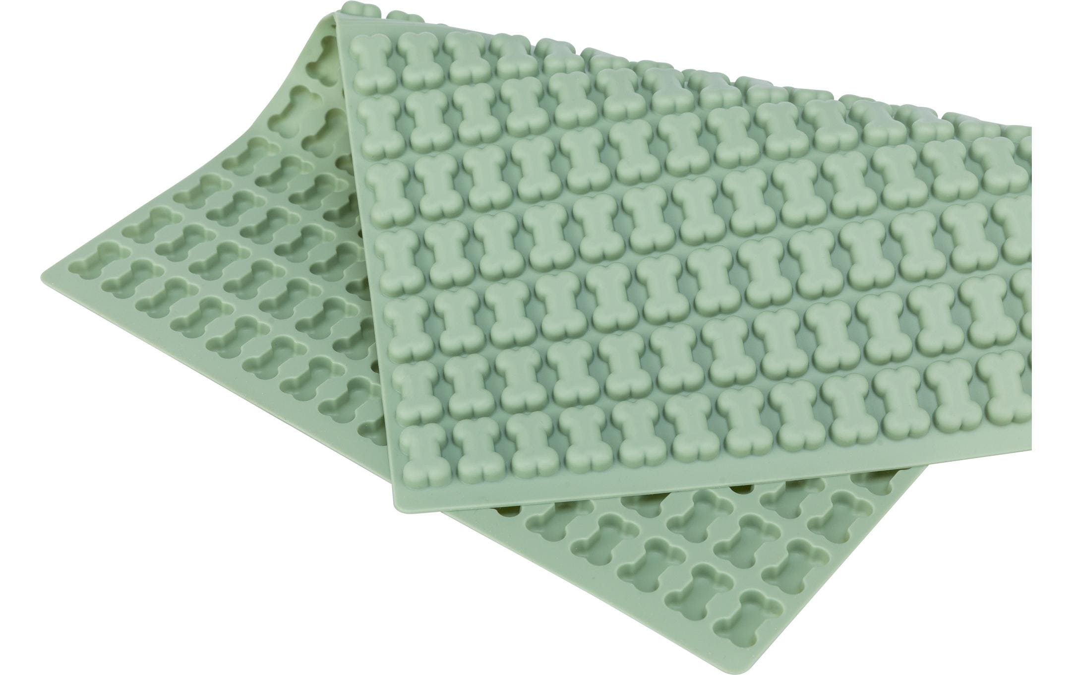 Backmatte mit Knochen, Silikon, 38 × 28 cm, GrünSnack-Spielzeug