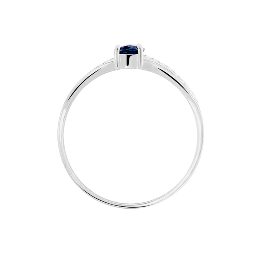 Bague Pasqualina Or Blanc Saphir Et Diamant