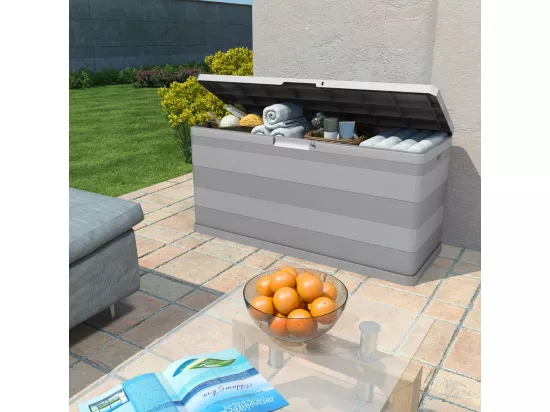 Prolenta Premium - Boîte de rangement de jardin gris 117x45x56 cm