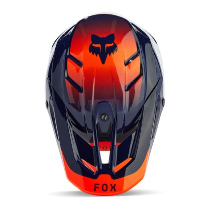 Casque cross Fox V3 - REVISE 2024 - Bleu / Orange