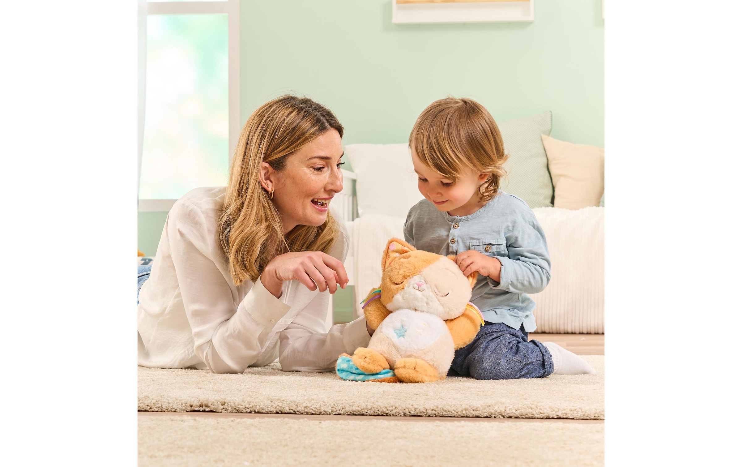 Vtech® Plüschfigur »Schlummer-Kätzchen -DE-« Sterntaste für Timer und verschiedene Klänge