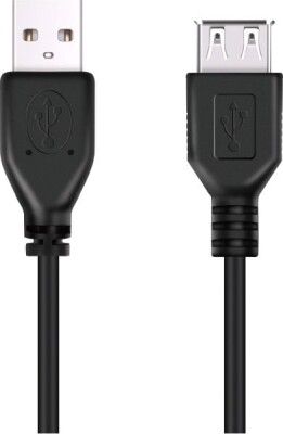 USB Forlænger Kabel - Hun-Til-Han - 1,5 M - Sort