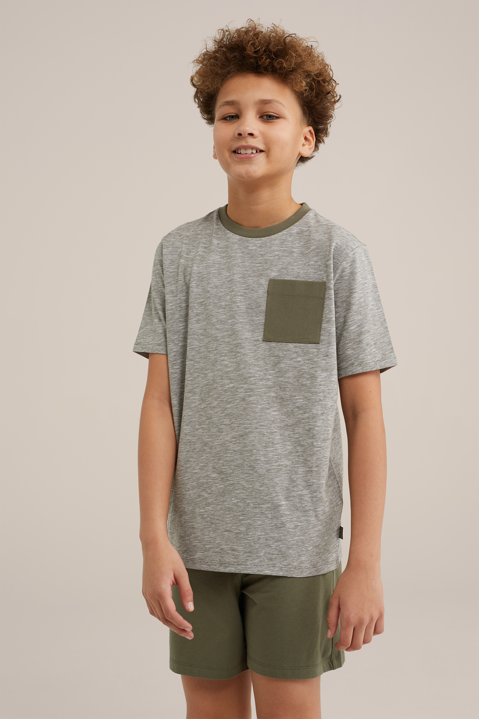 Jongens pyjamaset met dessin WE Fashion Legergroen